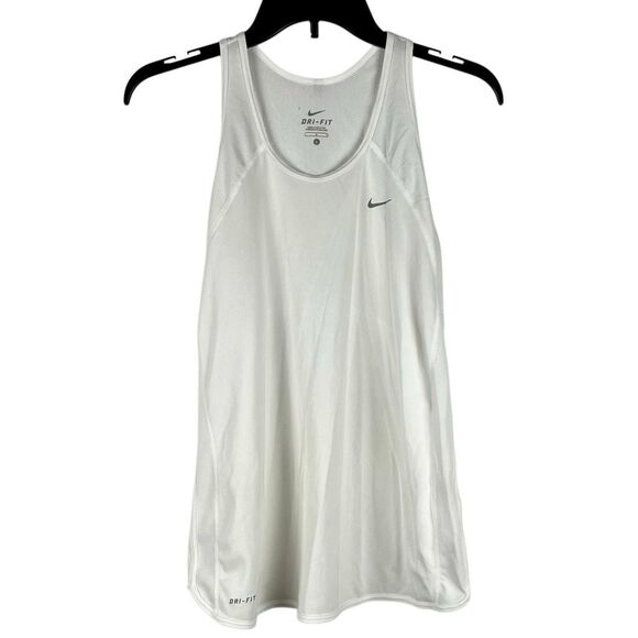Nike Tops - Nike Dri-FIT White Racerback Tank Top Large